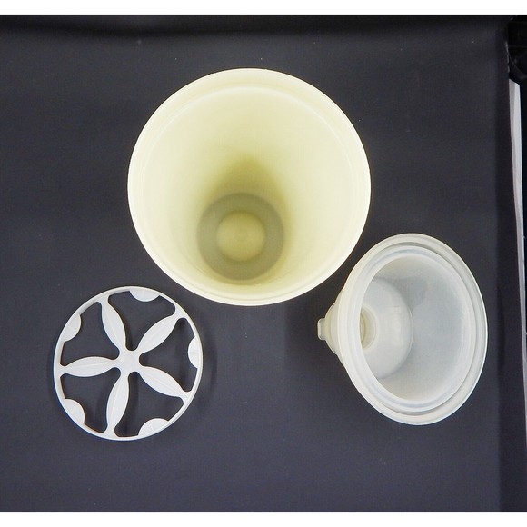 Tupperware Yellow Shaker Mixer Blender Insert Clear Pour Lid 844-1 Dressings - Picture 5 of 9